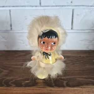 1960s Eskimo Porcelain Doll, Made In Japan